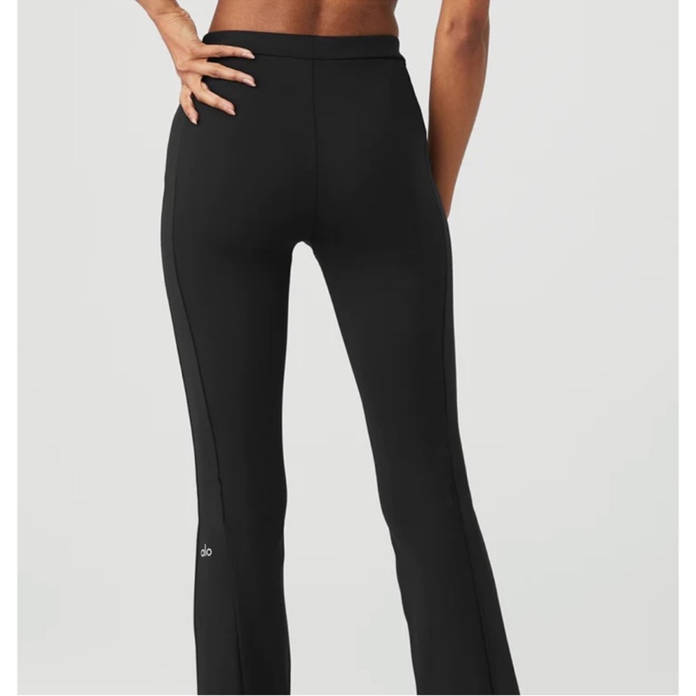 ALO High Waist Zip It Flair EUC Black - Picture 6 of 16